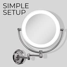 Zadro 11 LED Wall-Mounted Makeup Mirror