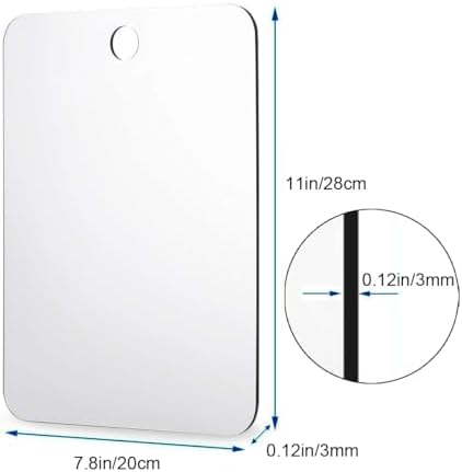 Large Fogless Shower Mirror 11x78 Inch Shatterproof