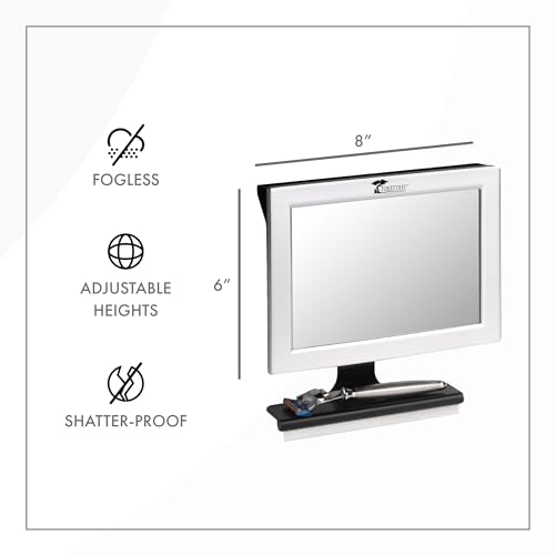 ToiletTree Products Anti-Fog Shower Mirror with Squeegee