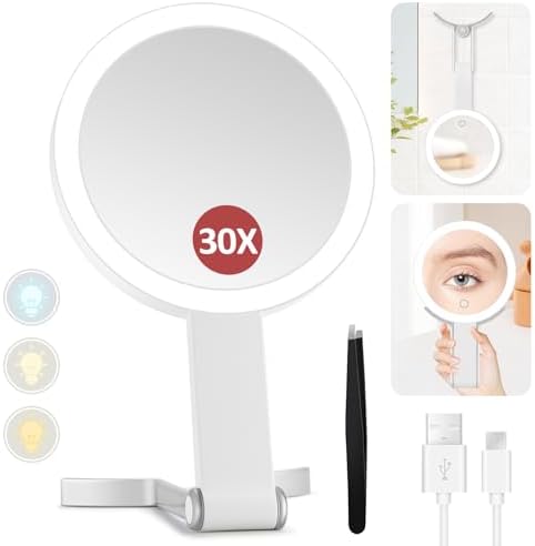 30x Magnifying Vanity Mirror Travel Makeup Mirror