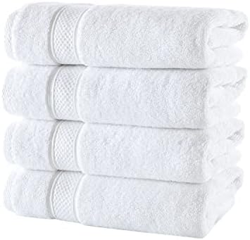 NOVA Luxury Linen - 4x Hand Towels Pure White Hotel Quality