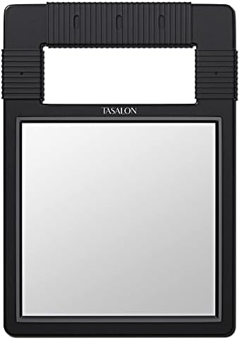 TASALON Unbreakable Hand Mirror with Handle Black
