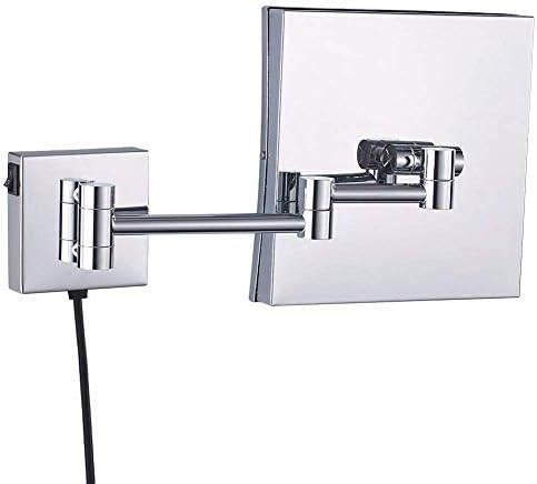 Wall-Mounted Vanity Mirror With 3X Magnification And Chrome Finish