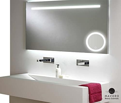 10X Magnifying Mirror with LED Light and 3 Suction Cups