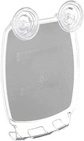 Fog-Free Suction-Attached Mirror With Razor Holder