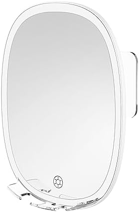 Fogless Wipe-Free LED Shower Mirror for Shaving