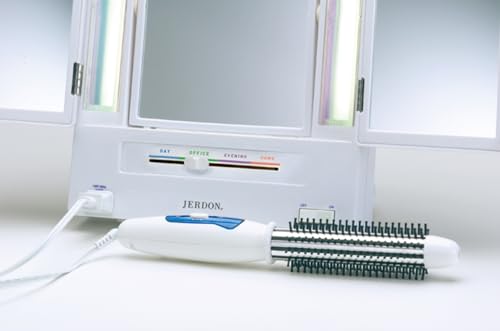 JERDON Tri-Fold Two-Sided Makeup Mirror