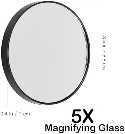 Luxshiny 5x Magnifying Mirror for Compact Use Space-Saving Durable