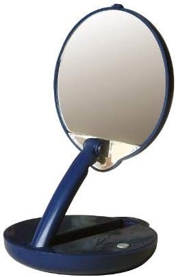 Floxite 15Xmag Blue Tabletop Mount Round Glass Mirror