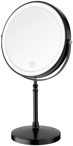 Lighted Double-Sided Makeup Mirror