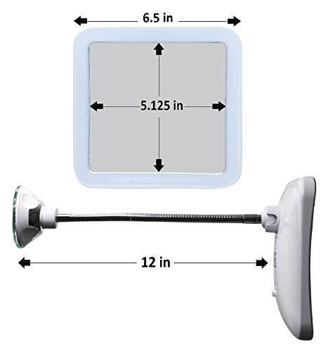 The JiBen Square Flexible Gooseneck LED Makeup Mirror