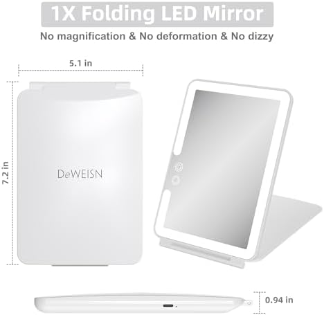 Durable Folding Travel Makeup Mirror