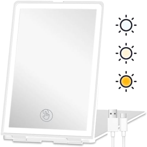 WO Homiba Travel Makeup Mirror with Lights