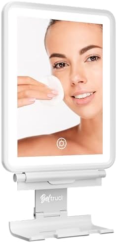 Fog-Free White Shower Mirror