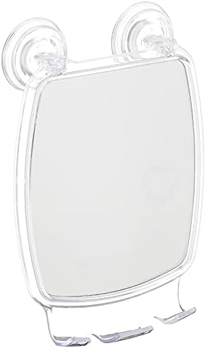 Fog-Free Suction-Attached Mirror With Razor Holder