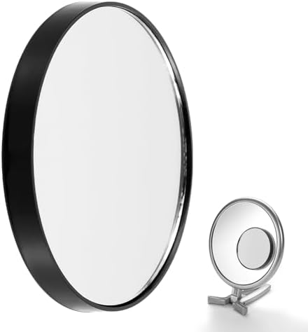 Luxshiny 5x Magnifying Mirror for Compact Use Space-Saving Durable