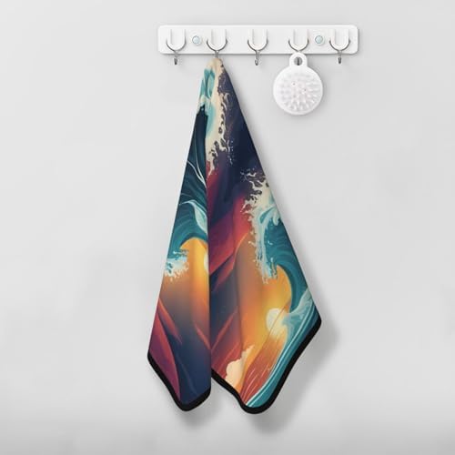 Sunset Sunrise Coral Velvet Towel