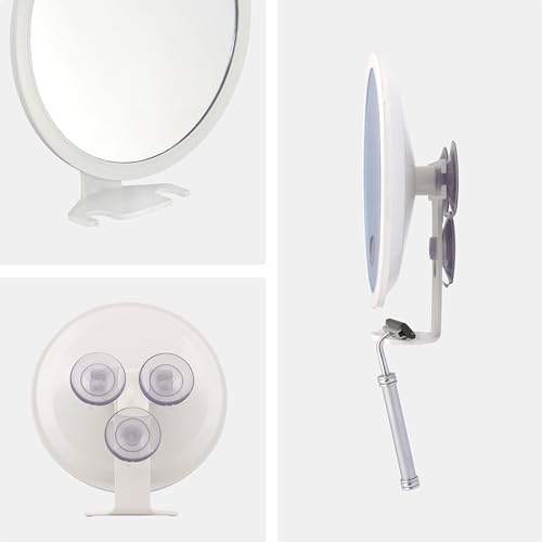 Adjustable Fog-Free Shower Mirror for Beards Mens Facial Hair