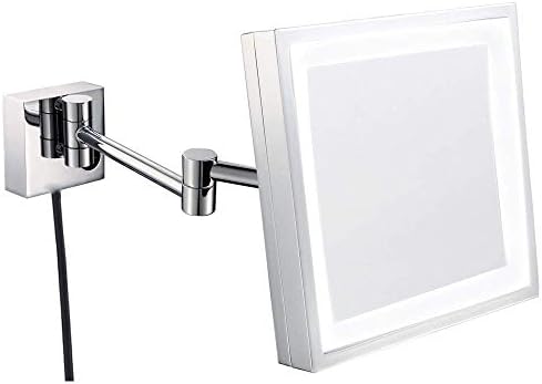 Wall-Mounted Vanity Mirror With 3X Magnification And Chrome Finish