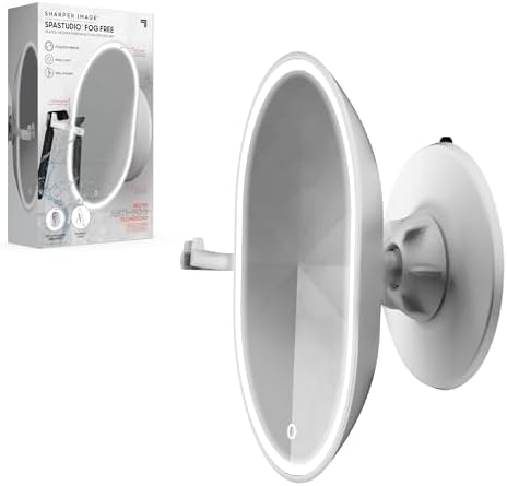 Sharper Image Water Resistant Heated Mirror with Razor Holder