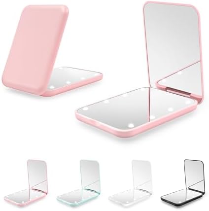 Compact Mirror with LED Light
