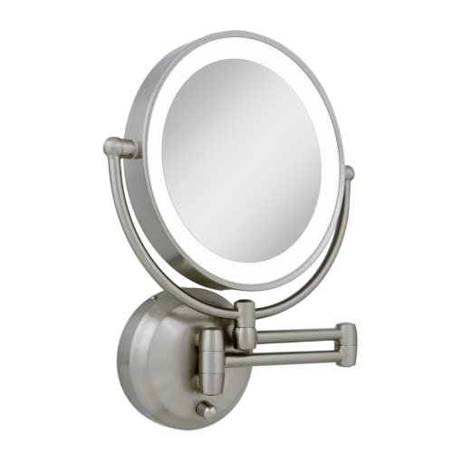 Zadro 11 LED Wall-Mounted Makeup Mirror with Dual Sides LED Lighting