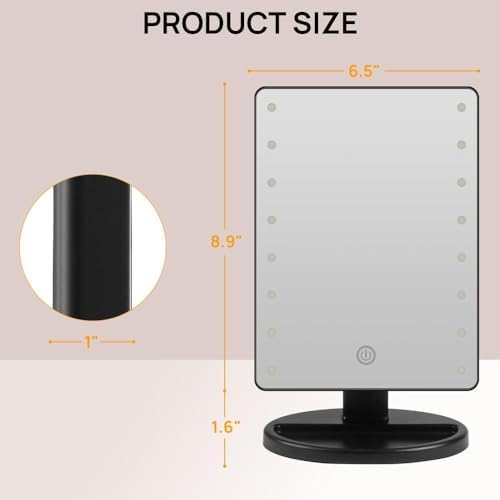 KAKULO Lighted Makeup Mirror with 16 LED Lights