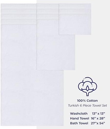 American Soft Linen Luxury 6-Piece Cotton Turkish Towels