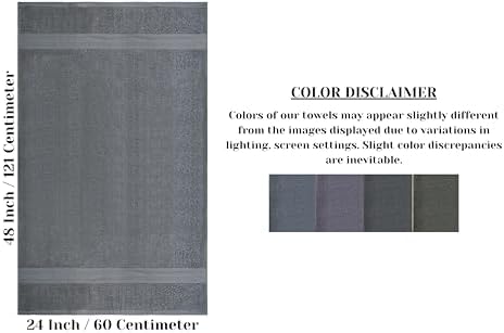 Premium Bath Towel Set - 6 x Terry Cotton Towels 24x48 for Daily Use