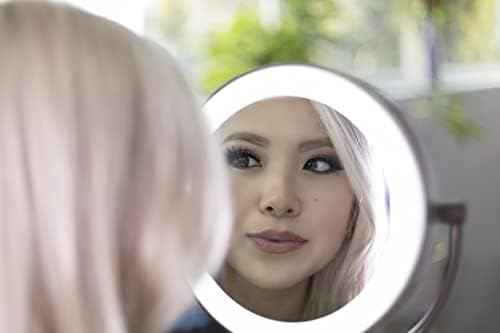Zadro 10X1X LED Wall Mounted Makeup Mirror Oil-Rubbed Bronze