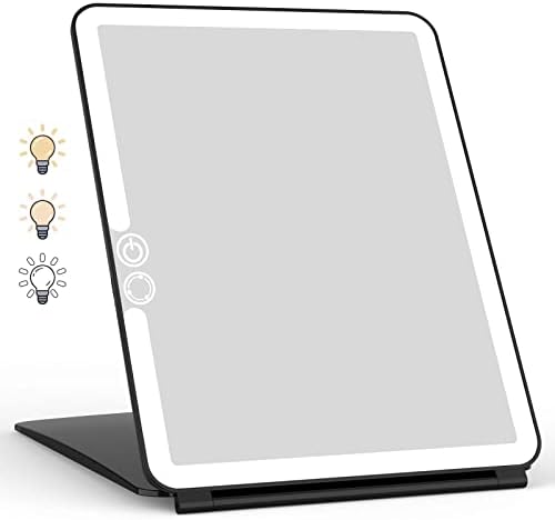 Weily Portable Makeup Mirror with LED Lights and Touch Screen