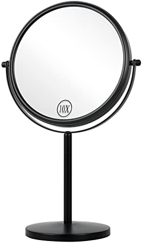 ALHAKIN 10x Magnifying Makeup Mirror Swivel Tabletop for detailed beauty