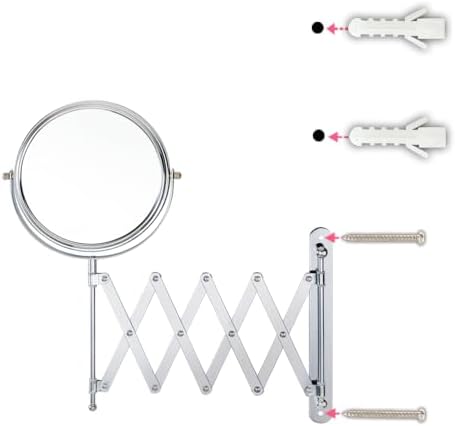 WELL WLINK 7-Inch Wall-Mounted Makeup Mirror 7X Magnification