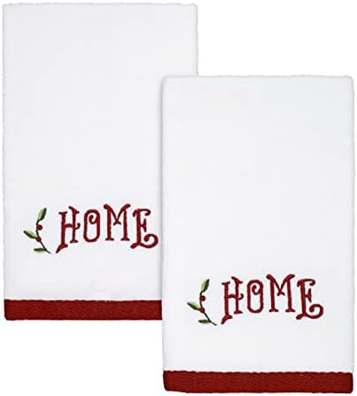 AvantiLinens Christmas-Themed Fingertip Towels 2 Piece Set White