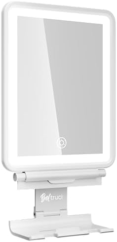 Fog-Free White Shower Mirror
