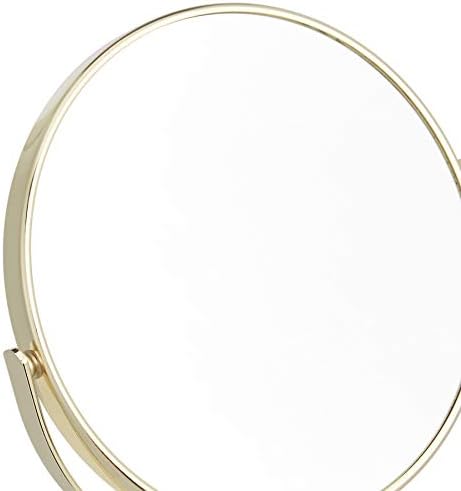 Amazon Basics Tabletop Mount Vanity Round Mirror 1x5x Magnification Gold