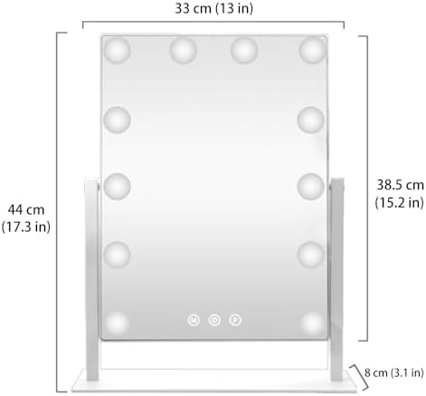 Vanity Mirror with 5X Magnification