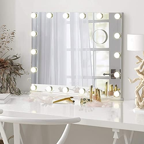 Experience Ultimate Beauty LUXFURNI Hollywood Vanity Mirror with Smart Lighting