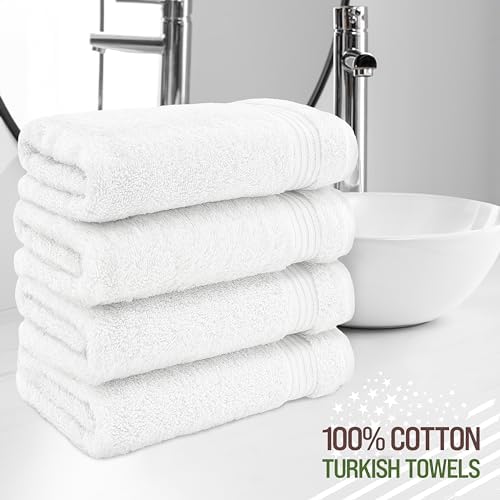 American Veteran 4-Piece Turkish Cotton Hand Towels Set