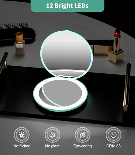 Wobsion LED Travel Makeup Mirror