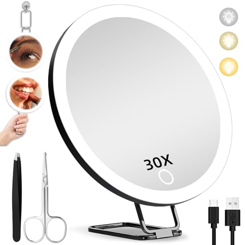 30X Magnifier with Light Suction Cup
