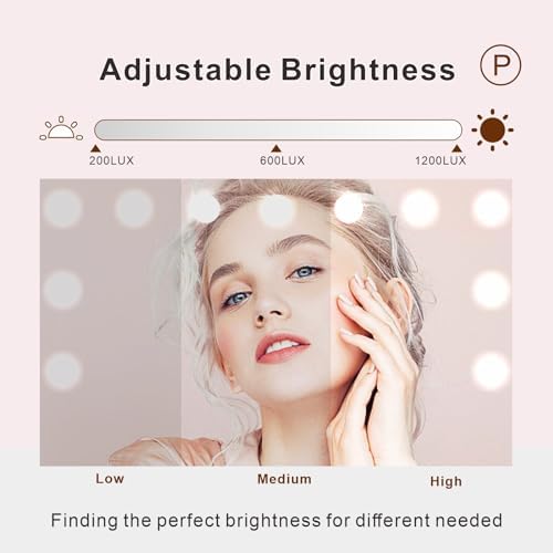 10x Magnification Makeup Mirror with 3 Lighting Modes