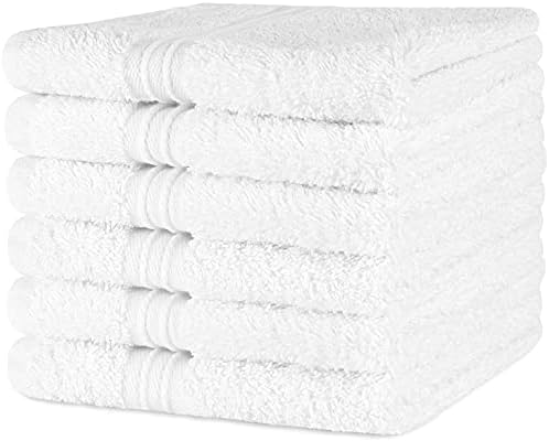 Premium Luxurious Washcloth Set with Loop - Ultra Soft Absorbent 6Pack 13x13