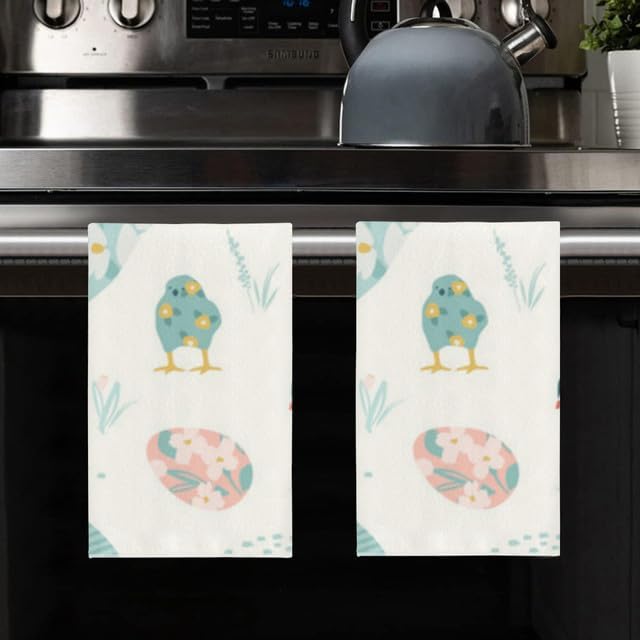 Boylee Eco-Friendly Kitchen Towels Happy Easter Print