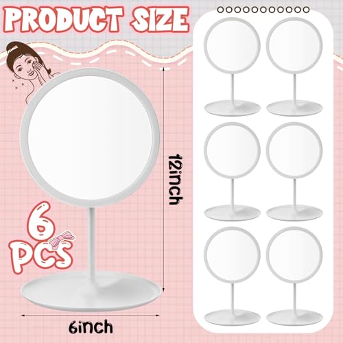 6 Pcs Spa Party Mirror White