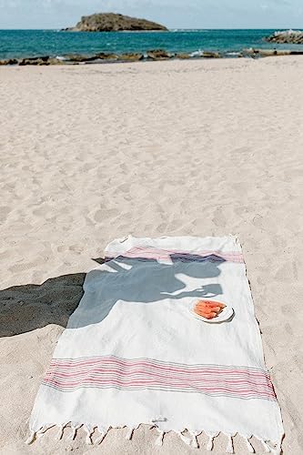 Luxurious Linen Blend Beach Towel - Soft Quick-Dry Premium Quality