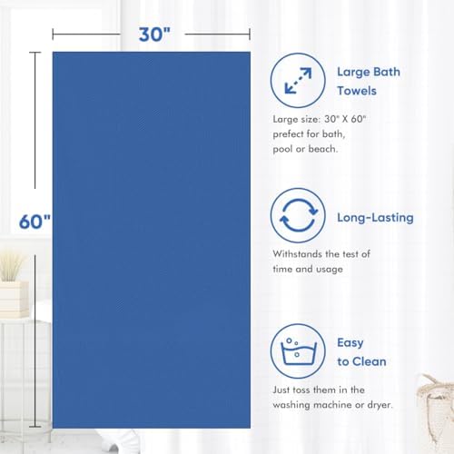 HOMEXCEL 4-Piece Bath Towels Set