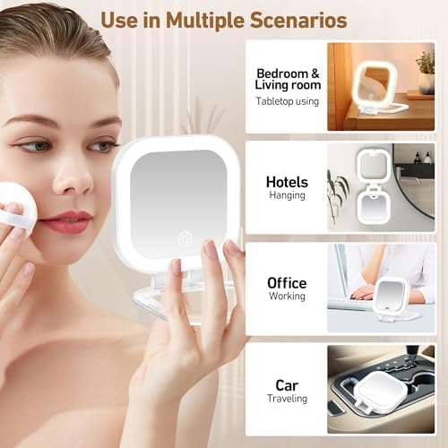 Perfect Travel Mirror with 30x Magnifying Power