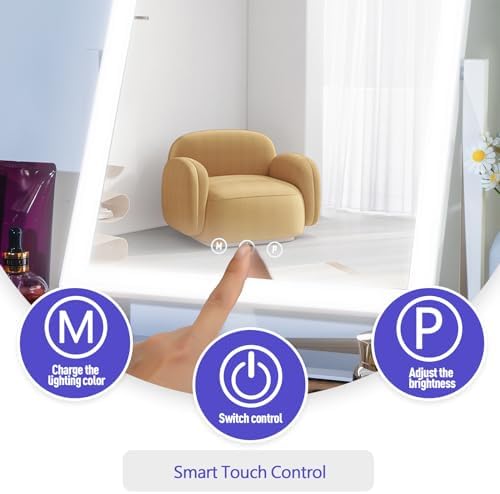 Compact Lighted Makeup Mirror with 5X Magnification and 360 Rotation