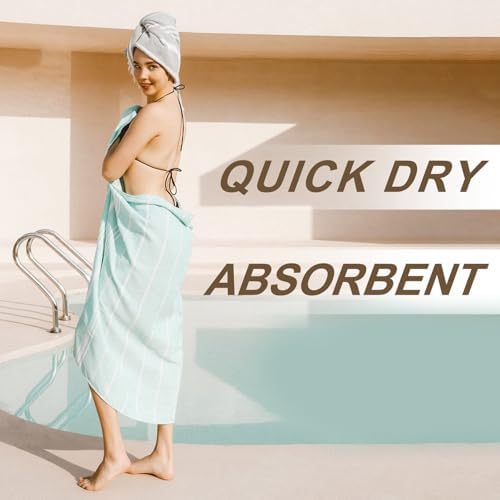Genovega Luxury Beach Towels - Bulk Set for Beach Pool Gym More
